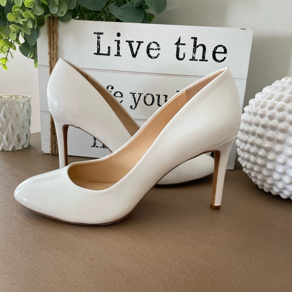 White Patent Jessica Simpson Heels